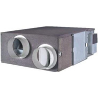 Venting and exhaust ventilation units with cross-recuperator without additional heating